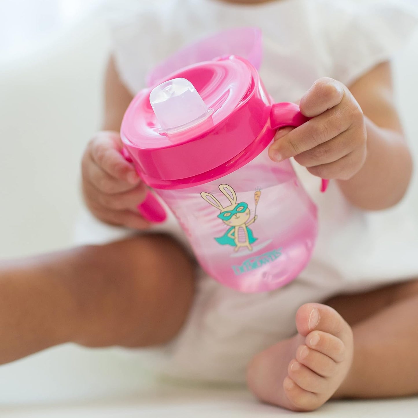 Dr. Brown'S Milestones Soft Spout Sippy Cup with Handles - Pink - 9Oz - 9M+