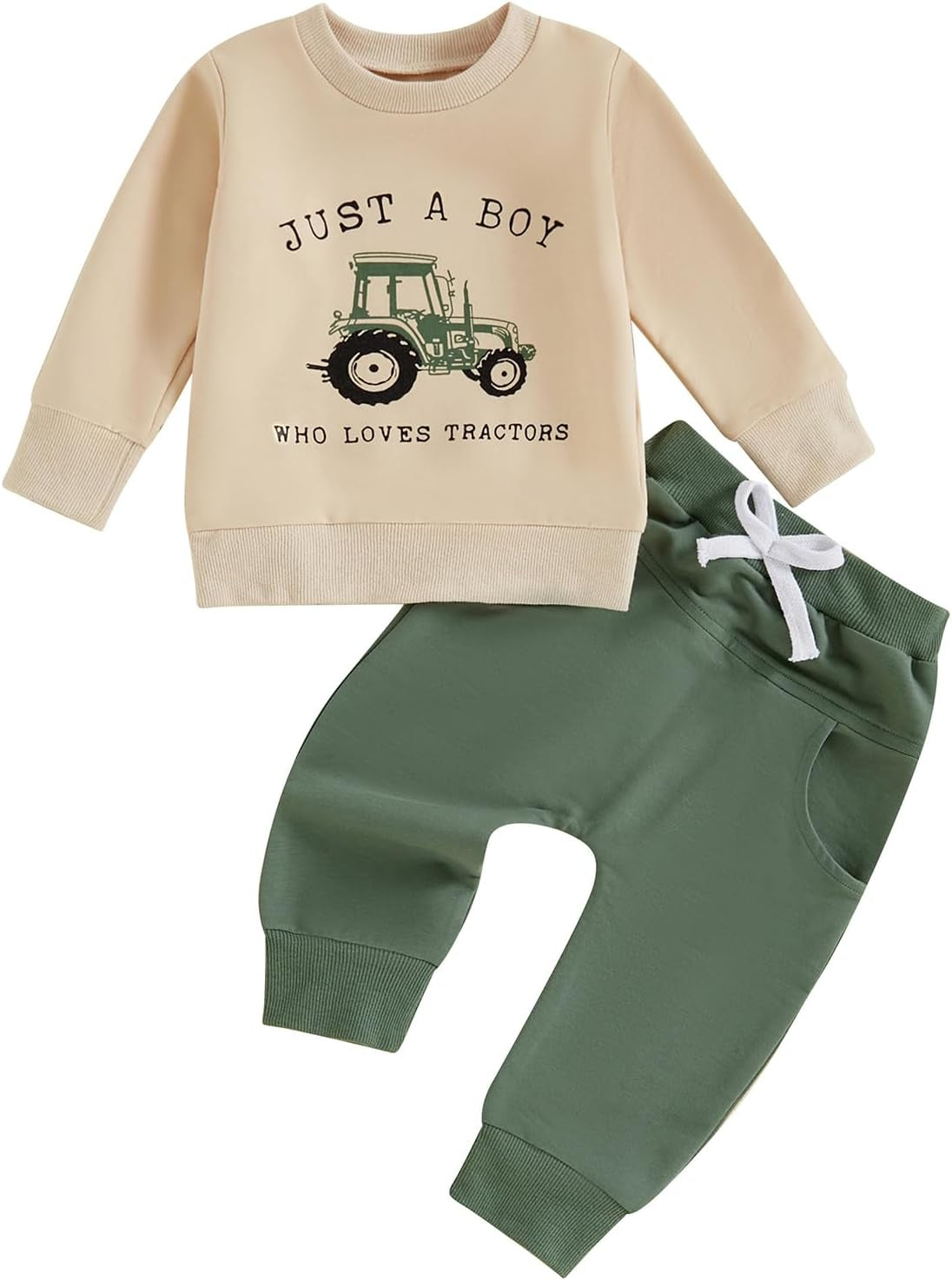 Toddler Baby Boy Clothes Crewneck Sweatshirt Long Sleeve Letter Print Shirt with Pants Cute Fall Winter Outfits