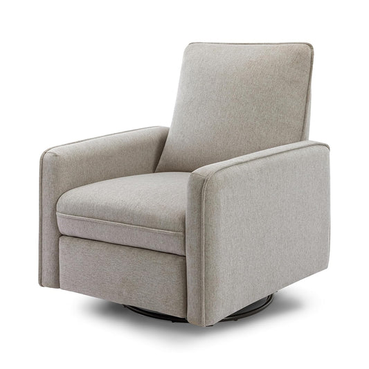 Davinci Penny Recliner and Swivel Glider in Performance Grey Eco-Weave, Water Repellent & Stain Resistant, Certipur-Us Certified