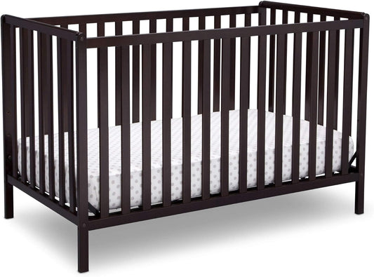 Delta Children Heartland 4-In-1 Convertible Crib - Greenguard Gold Certified, Dark Chocolate