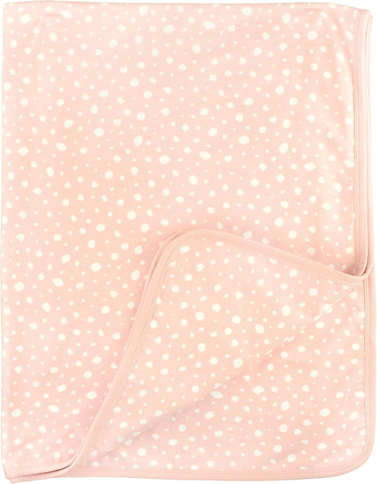 Rufflebutts Pink Fawn Dot Knit Snuggly Blanket - One Size