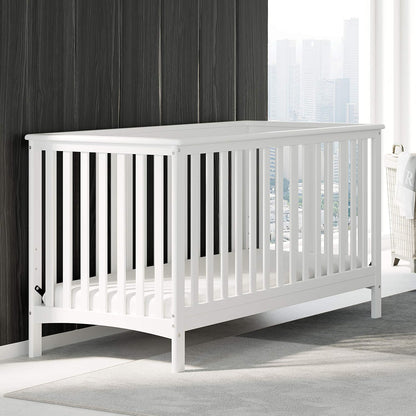 Storkcraft Hillcrest 4-In-1 Convertible Crib (White) - Converts to Daybed, Toddler Bed, and Full-Size Bed, Fits Standard Full-Size Crib Mattress, Adjustable Mattress Support Base