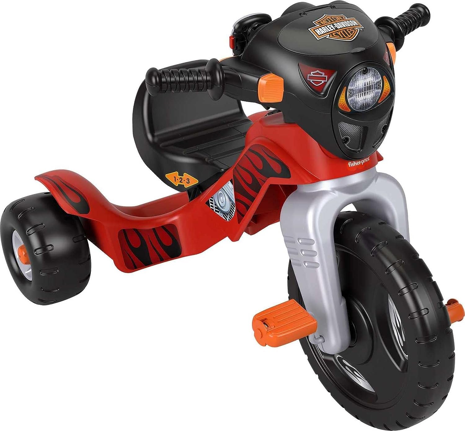 Fisher-Price Toddler Tricycle DC Super Friends Batman Lights & Sounds Trike, Toy Bike with Storage for Outdoor Play Kids Ages 2+ Years