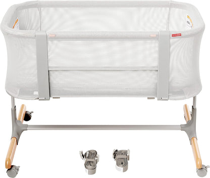 Skip Hop Baby Bassinet, Cozy up 2-In-1 Bedside Sleeper & Bassinet, Grey & Baby Changing Pad, Nursery Style, Grey