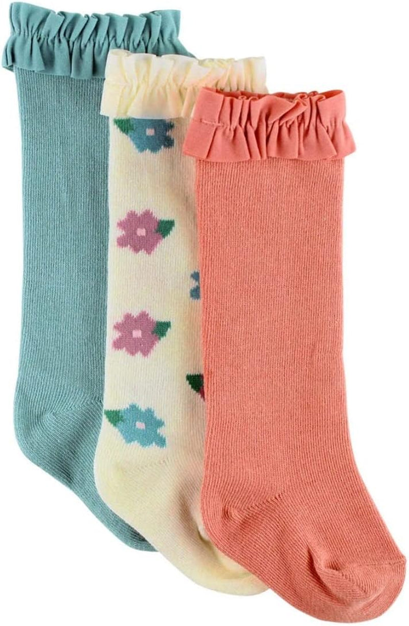 Rufflebutts® Girls 3-Pack Knee High Socks with Ruffles