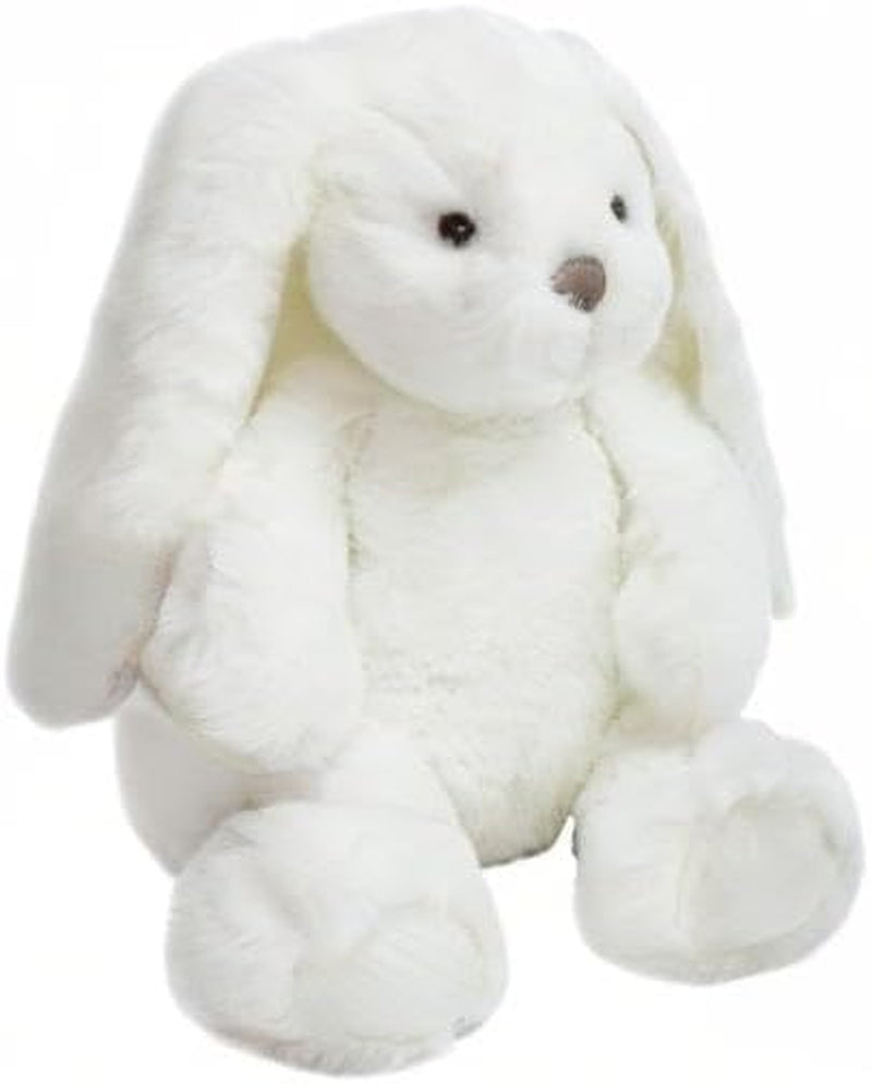 MON AMI Cotton White Bunny Stuffed Animal – 15”, Soft & Cuddly, Huggable Rabbit Plush Toy, Nursery Décor, Great for Kids of All Ages