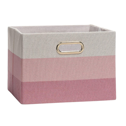 Lambs & Ivy Pink Ombre Foldable/Collapsible Storage Bin/Basket