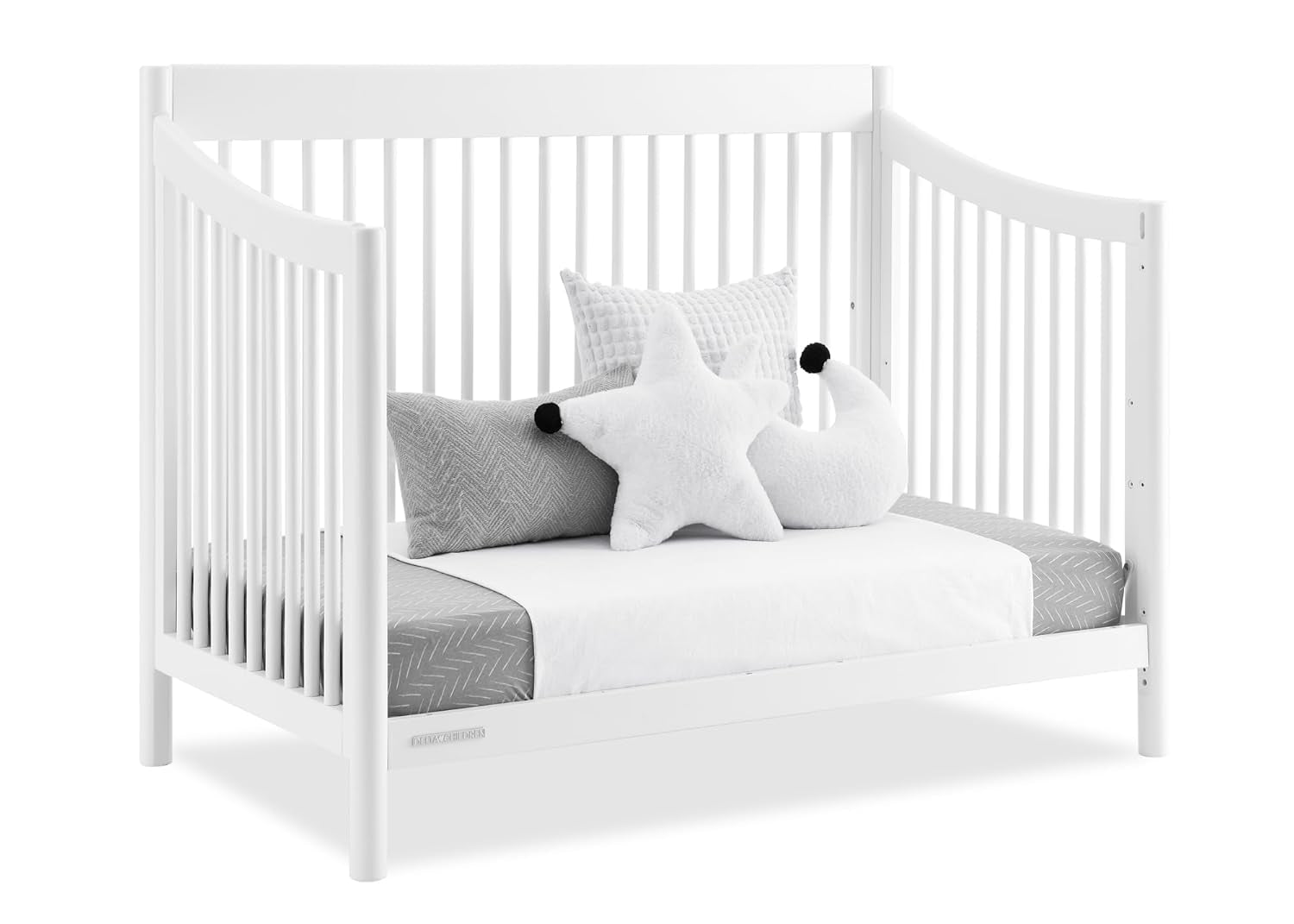 Delta Children Brooks 6-In-1 Convertible Crib - Greenguard Gold Certified, Bianca White