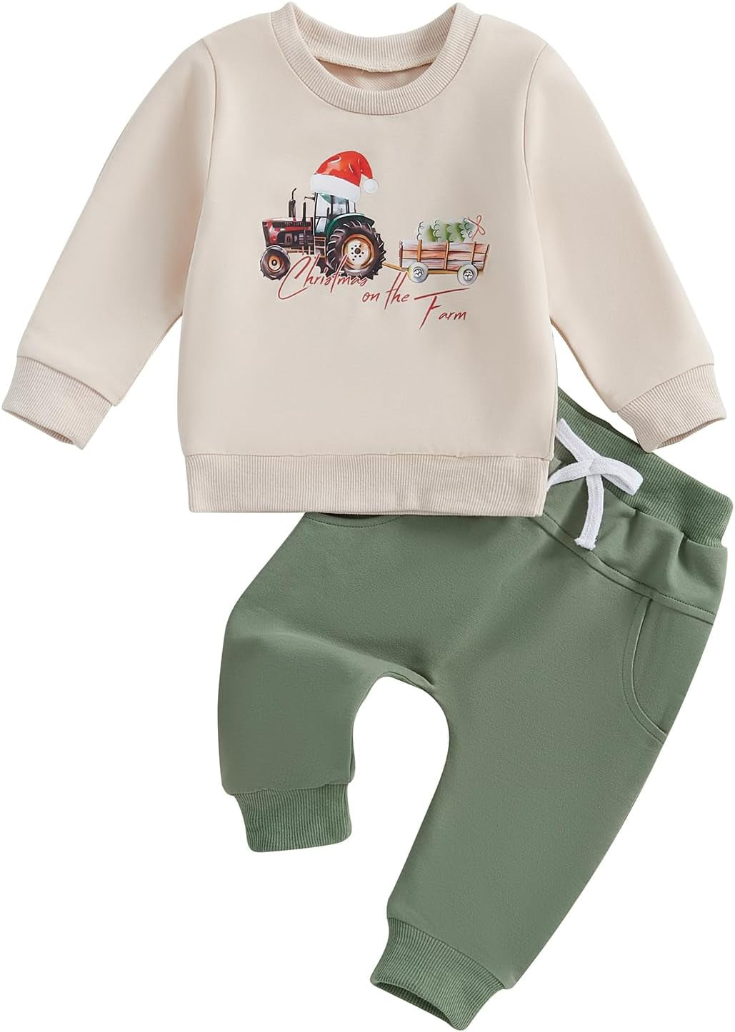 Toddler Baby Boy Clothes Crewneck Sweatshirt Long Sleeve Letter Print Shirt with Pants Cute Fall Winter Outfits