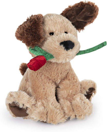 GUND Deangelo Valentine'S Day Dog Holding Red Rose Stuffed Animal Plush