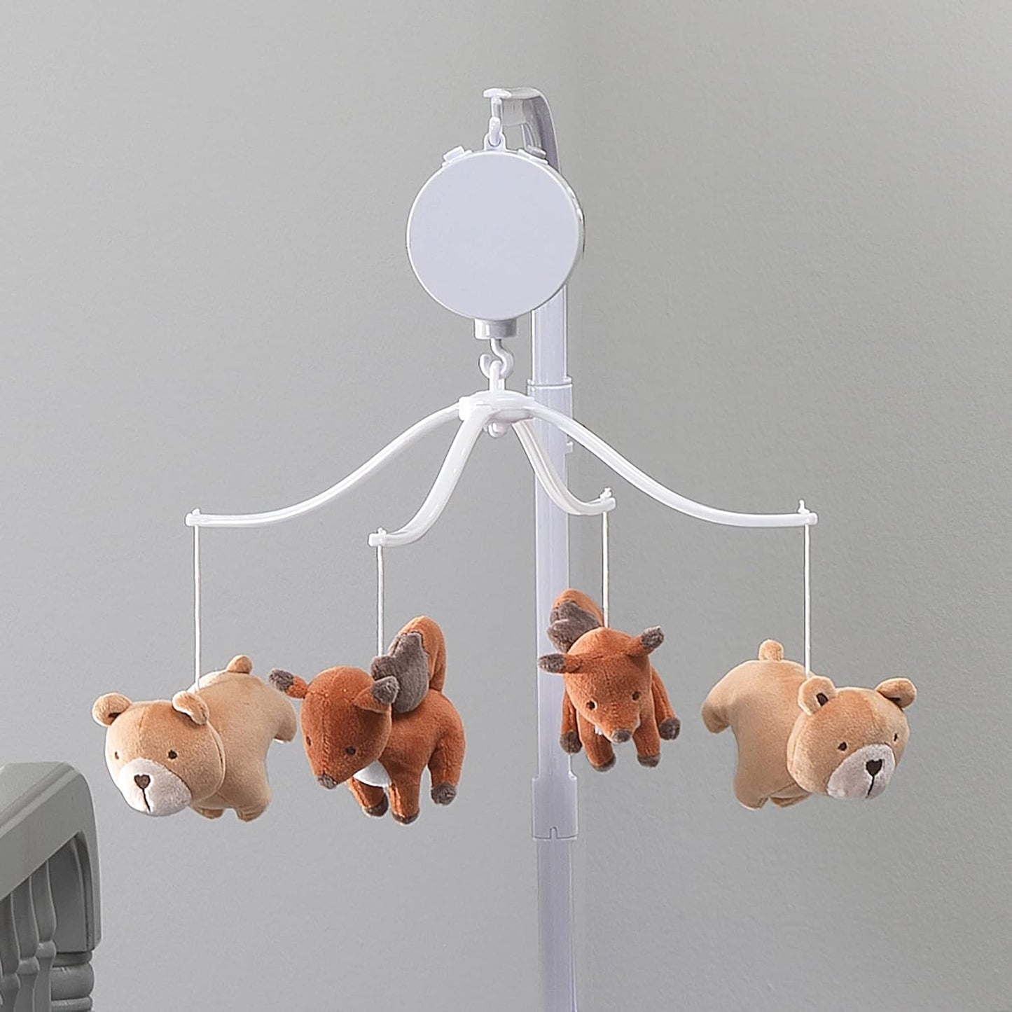 Bedtime Originals Animal Alphabet Bear/Fox Musical Baby Crib Mobile Soother Toy