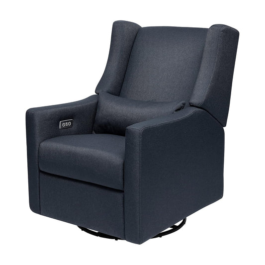 Babyletto Kiwi Electronic Power Recliner and Swivel Glider with USB Port in Performance Navy Eco-Twill, Water Repellent & Stain Resistant, Greenguard Gold and Certipur-Us Certified