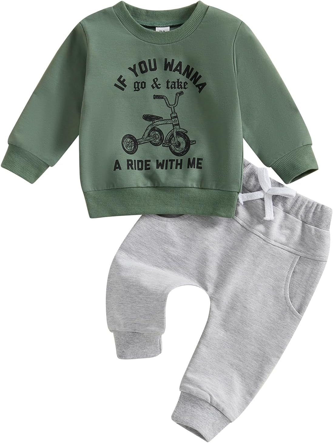 Toddler Baby Boy Clothes Crewneck Sweatshirt Long Sleeve Letter Print Shirt with Pants Cute Fall Winter Outfits