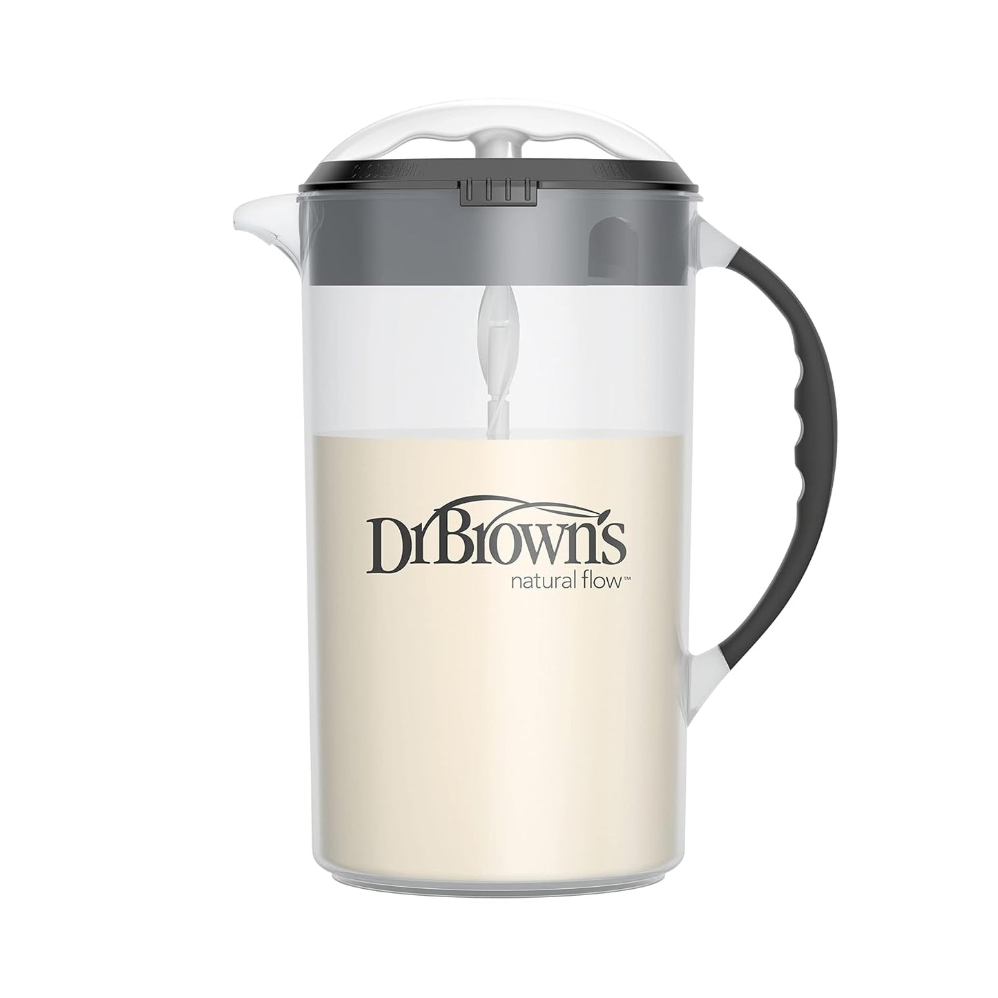 Dr. Brown'S Baby Formula Mixing Pitcher with Adjustable Stopper, Locking Lid, & No Drip Spout, 32Oz, BPA Free, Olive