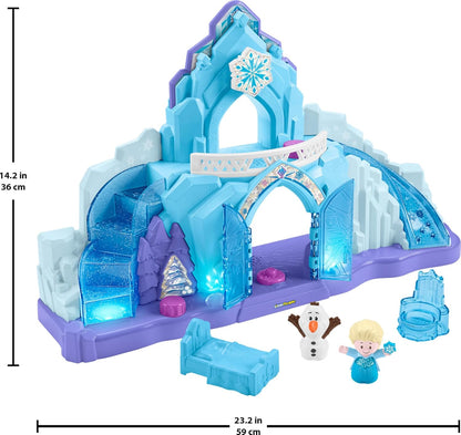 Fisher-Price Little People Toddler Toy Disney Frozen Elsa’S Ice Palace Musical Playset with Figures for Pretend Play Kids Ages 18+ Months​