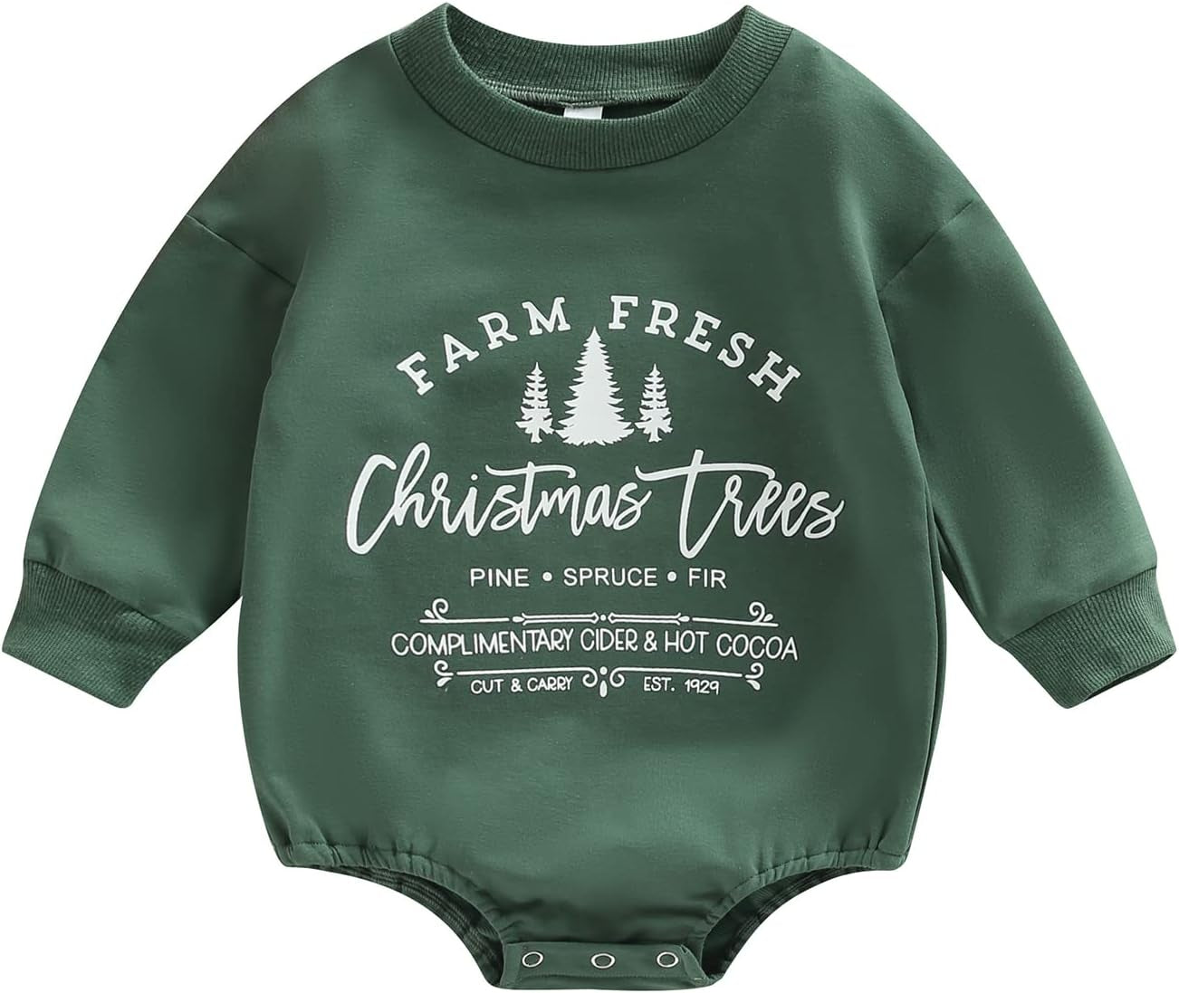 My First Christmas Outfit Baby Girl Boy Letter Bubble Romper Oversized Onesie Sweatshirt Fall Winter Clothes