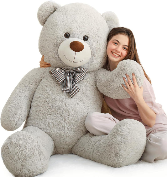 Maogolan Giant Teddy Bear Plush, Life Size Large Teddy Bear Stuffed Animal 5 Feet,Soft and Fluffy Big Teddy Bear Gift for Baby Shower,Christmas,Valentines Day,Gray