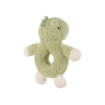 Apricot Lamb Baby Dinosaur Soft Rattle Toy, Plush Stuffed Animal for Newborn Soft over 0 Months (Dinosaur, 6 Inches)