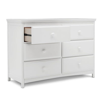 Delta Children Emerson 6 Drawer Dresser with Interlocking Drawers - Greenguard Gold Certified, Grey