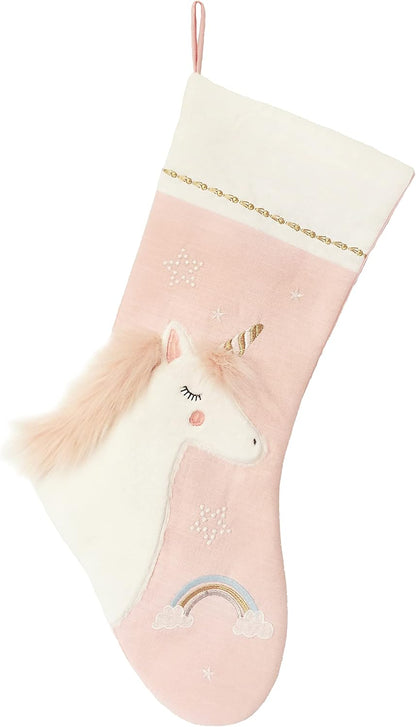 MON AMI Pink Unicorn Christmas Stocking – 21” |Perfect for Monogramming, Christmas Décor, Christmas Socks & Decorations, for Family & Kids