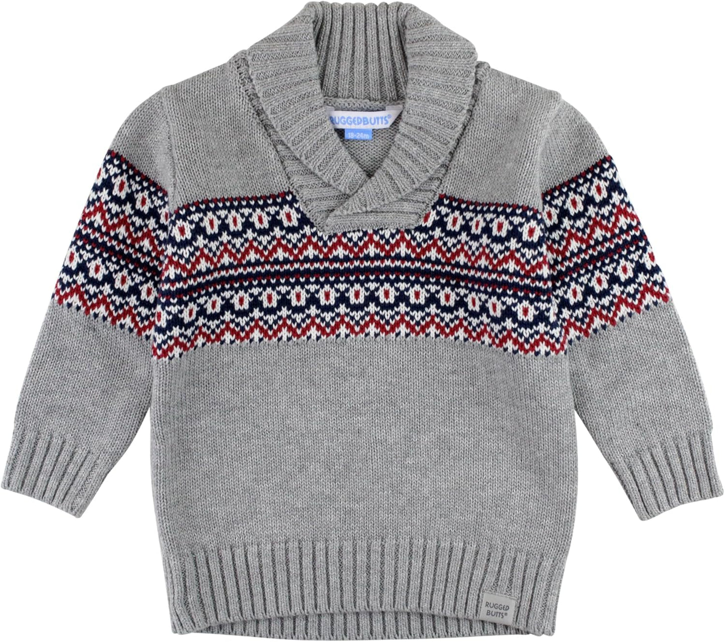 RUGGEDBUTTS® Baby/Toddler Boys Pullover Quarter-Zip Sweater