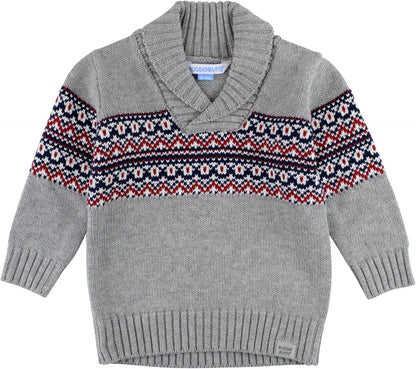 RUGGEDBUTTS® Baby/Toddler Boys Pullover Quarter-Zip Sweater