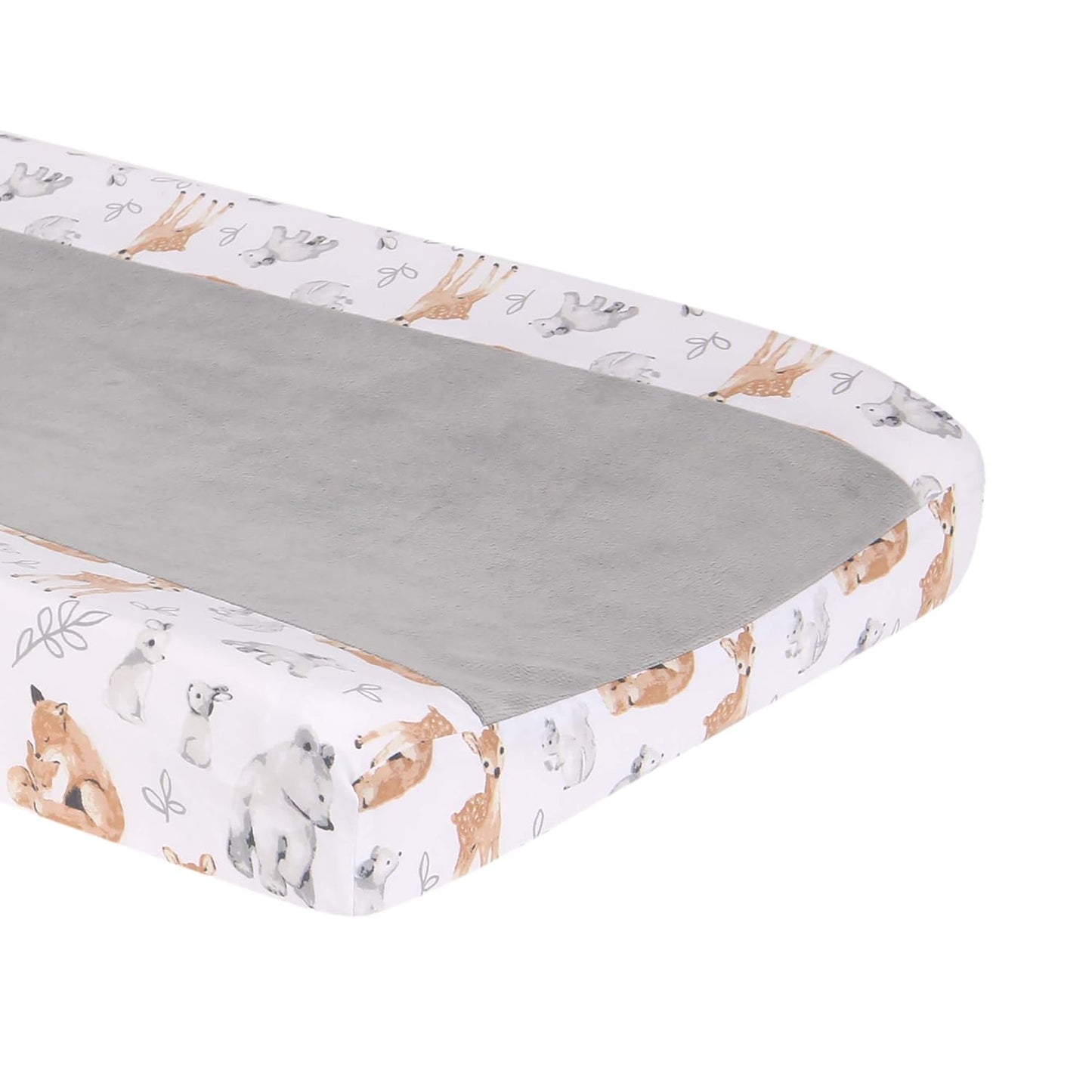 Lambs & Ivy Painted Forest White Minky Changing Pad Cover