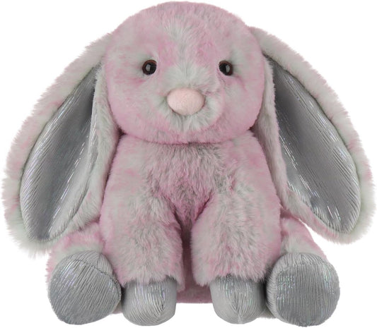 Apricot Lamb Toys Plush Bunny Rabbit Stuffed Animal with Fluffy Soft Ears (Grey-Pink, Small-8")