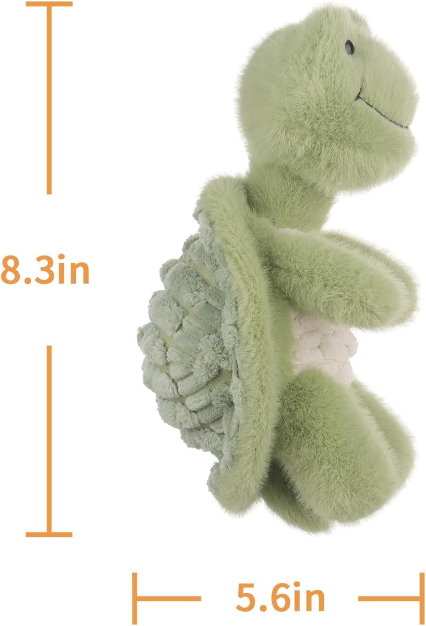 Apricot Lamb Witty Turtle Ryan Plush Stuffed Animals for Kids, Soft Cute Plush Toys for Baby Girl and Boy, Fluffy Witty Turtle Green 8.3 Inches