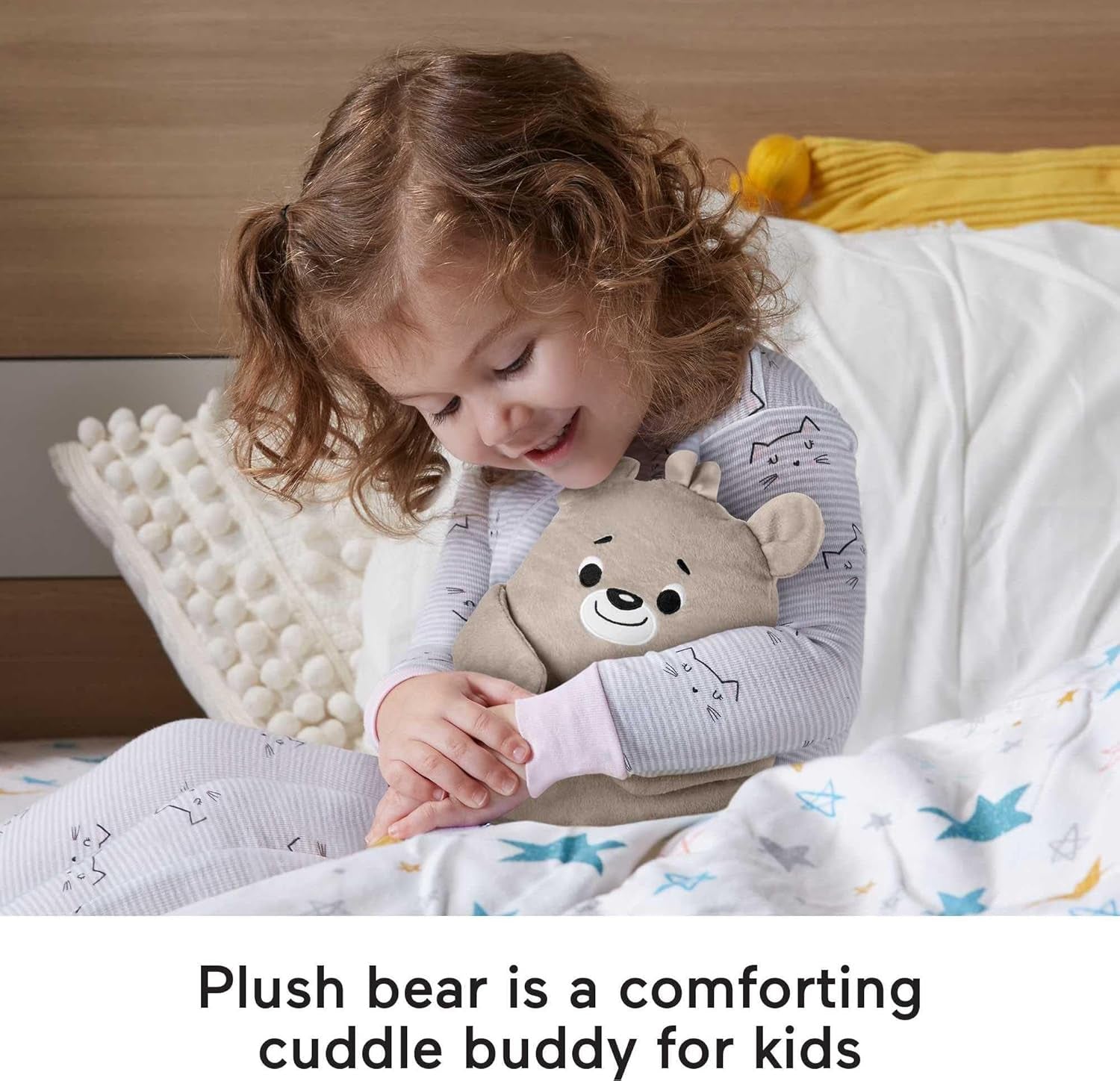 Fisher-Price Newborn Toy Baby Bear & Firefly Soother, Plush Sound Machine with Detachable Toddler Night Light for Infants Ages 0+ Months