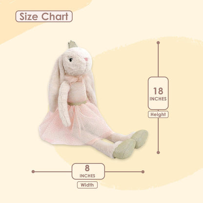 MON AMI Princess Brianna Bunny Doll - 18", Soft & Cuddly Plush Animal Doll, Use as Toy or Room Décor, Great Gift for Kids, Boys, Girls