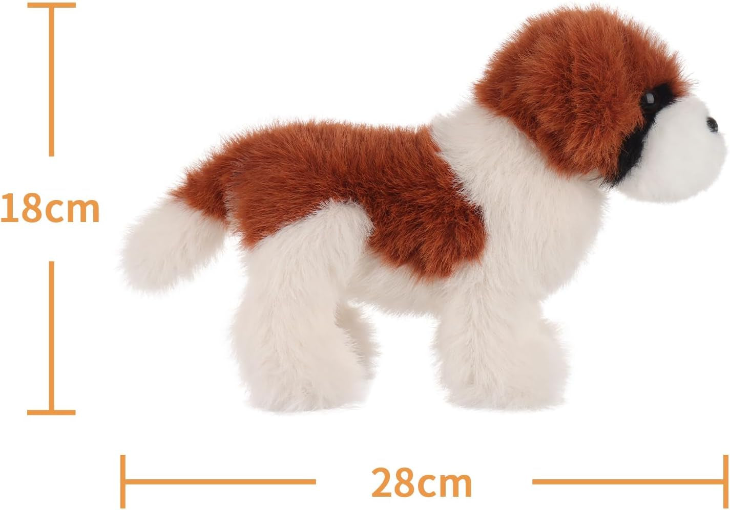 Apricot Lamb Charming Saint Bernard Dog Plush Stuffed Animals for Kids, Soft Cute Plush Toys for Baby Girl and Boy, Fluffy Charming Saint Bernard Dog Brown 7.1 Inches