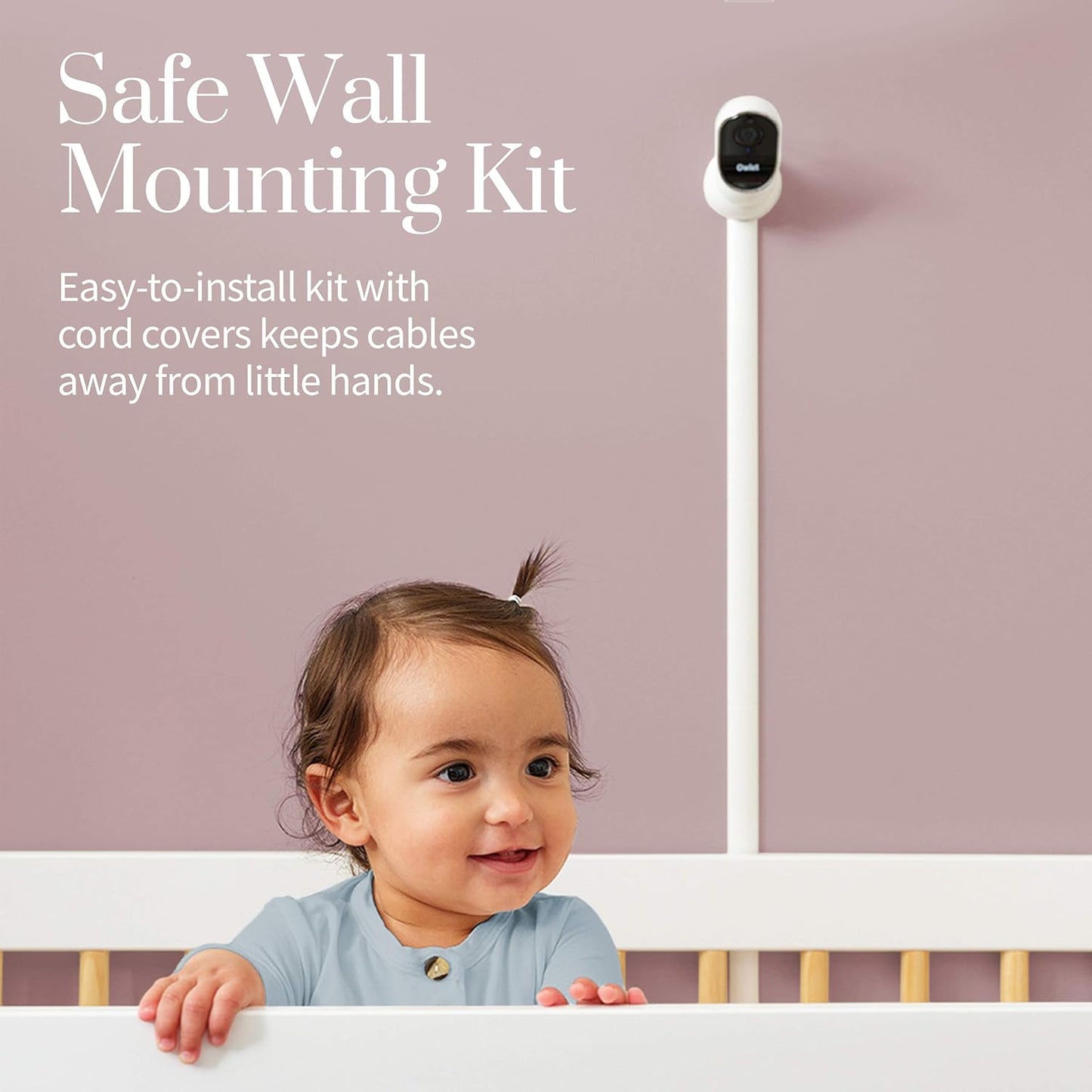 Owlet Camera - Video Baby Monitor W/ HD Night Vision Securely Streams to Your Phone from Anywhere - Background Audio -Room Temperature - Two-Way Talk - Wall Mount