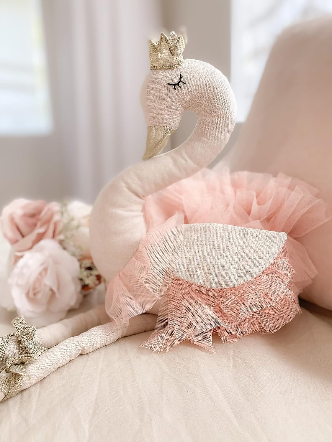 MON AMI Layla the Ballerina Doll | Swan Stuffed Animal | Plush Baby Dolls | 20 Inches, for Little Kids