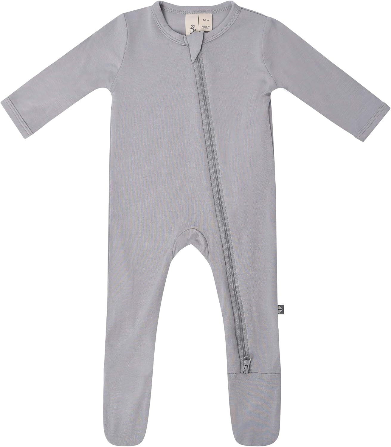 KYTE BABY Unisex Zipper Closure Footies, Rayon Made from Bamboo, 0-24 Months