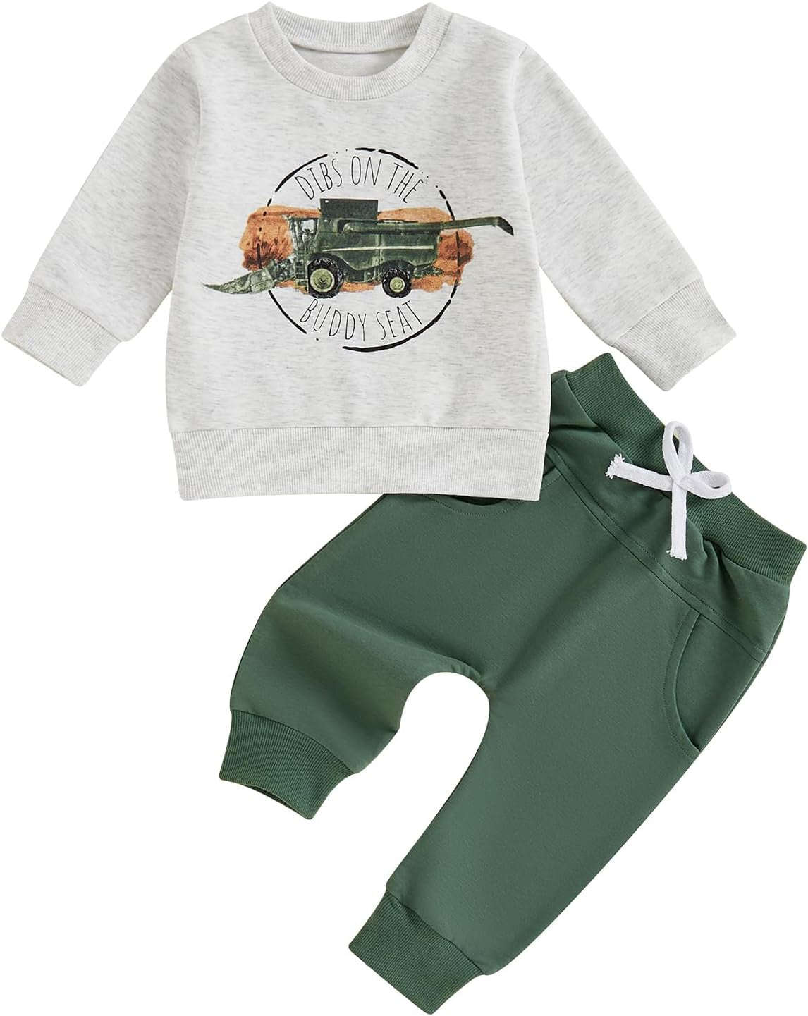 Toddler Baby Boy Clothes Crewneck Sweatshirt Long Sleeve Letter Print Shirt with Pants Cute Fall Winter Outfits