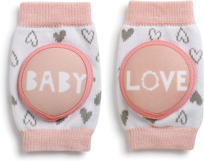 DEMDACO Baby Love Hearts Baby'S One Size Cotton Stretch Protective Knee Pad Kneesies