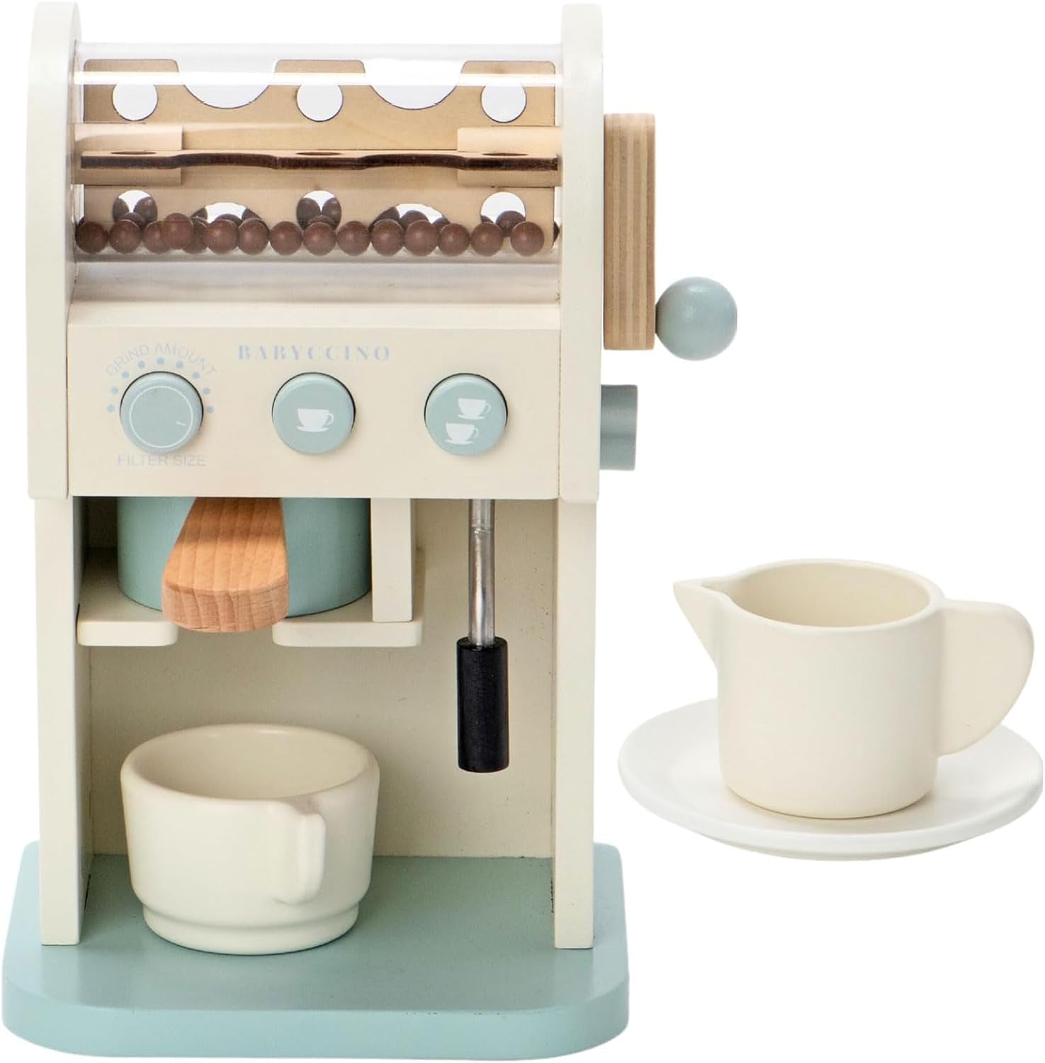 Toy Coffee Maker for Kids - Wooden Coffee Maker Toy for Imaginative Play - Kids Coffee Maker Playset for Skill Development - Boosts Imagination with Play Coffee Maker Set for Kids