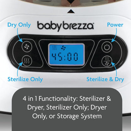 Baby Brezza Baby Bottle Sterilizer and Dryer Machine – Electric Steam Sterilization - Universal Fit - Pacifiers, Glass, Plastic, and Newborn Feeding Bottles