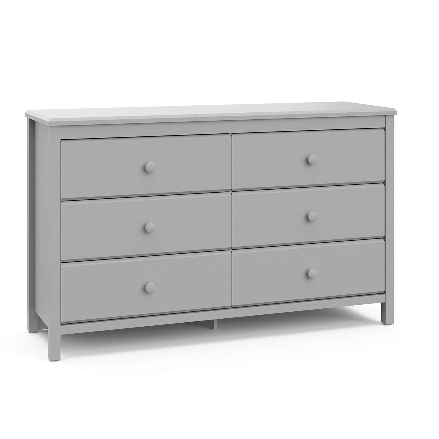 Storkcraft Alpine 6 Drawer Double Dresser (White) – GREENGUARD Gold Certified, Dresser for Nursery, 6 Drawer Dresser, Kids Dresser, Nursery Dresser Drawer Organizer, Chest of Drawers