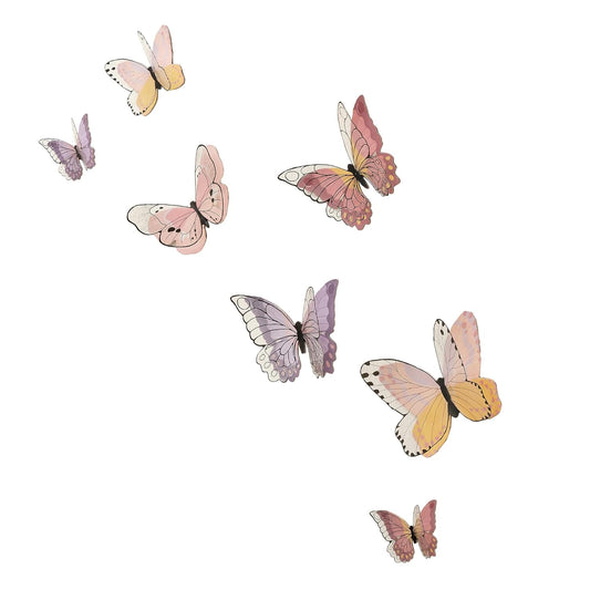 Lambs & Ivy Butterfly Dreams 3-Dimensional Wings Colorful Wall Decals/Stickers