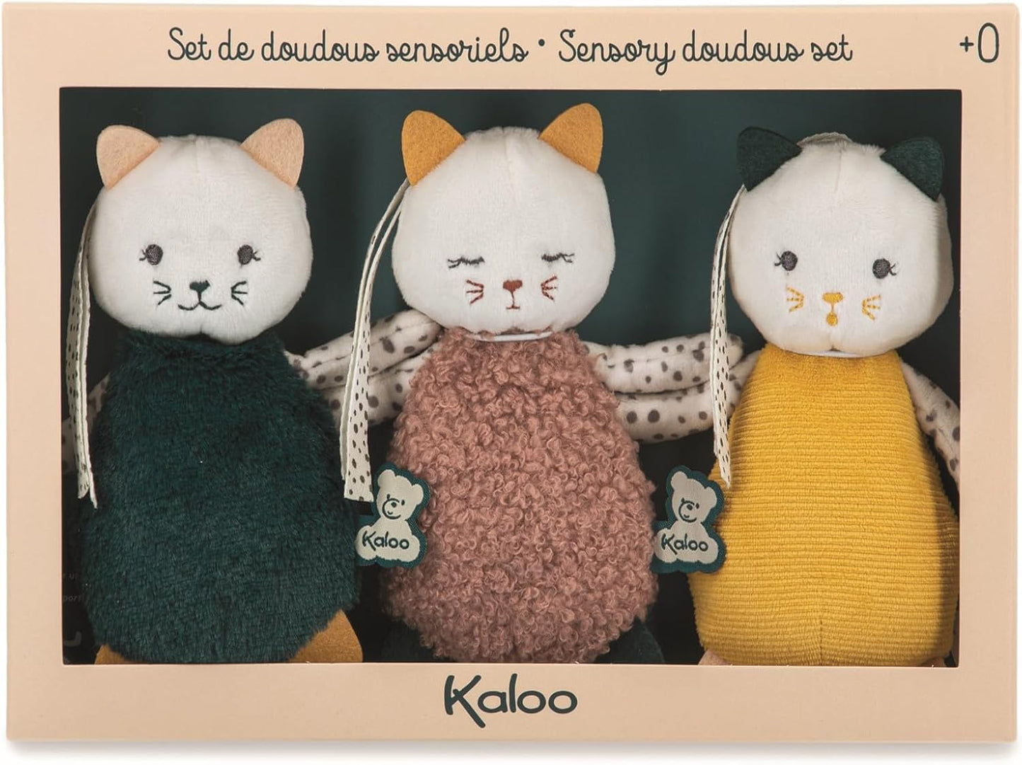 Kaloo - Stimuli - My Little Huggable Cats - Set of 3 Soft Toys - 0 Months + - K971600