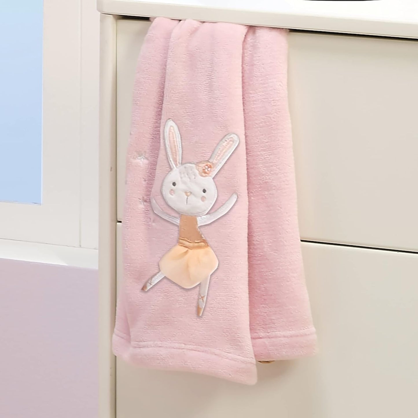 Bedtime Originals Tiny Dancer Baby Blanket - Pink, Animals, Celestial, Rabbit