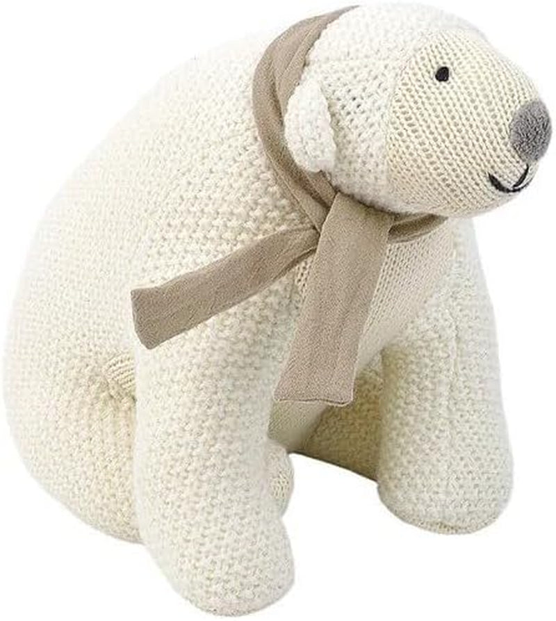 MON AMI Scout the Polar Bear Stuffed Animal – 9X8”, Polar Bear with Scarf, Cute Polar Bear Plush Toy for Kids of All Ages, for Christmas