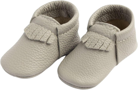 Freshly Picked First Pair City Leather Baby Moccasins Unisex - Baby Girl Shoes, Baby Boy Shoes - Soft Sole Baby Shoes, Crib Shoes