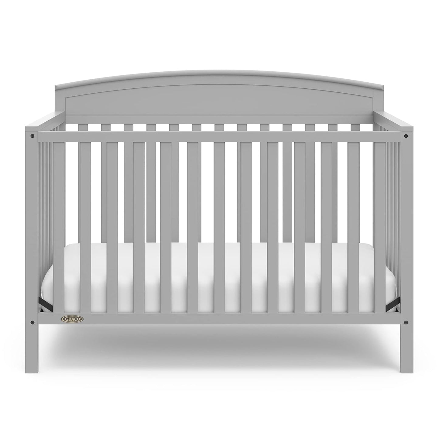 Graco Benton 5-In-1 Convertible Crib (Pebble Gray) – GREENGUARD Gold Certified, Converts from Baby Crib to Toddler Bed, Daybed and Full-Size Bed, Fits Standard Full-Size Crib Mattress