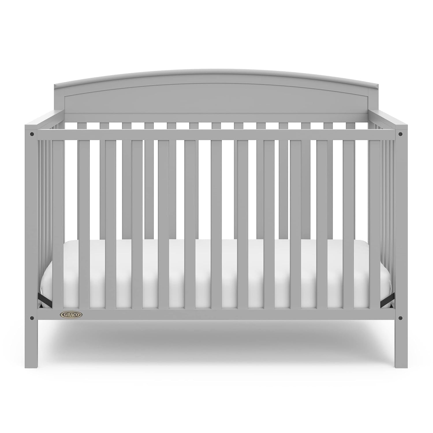 Graco Benton 5-In-1 Convertible Crib (Pebble Gray) – GREENGUARD Gold Certified, Converts from Baby Crib to Toddler Bed, Daybed and Full-Size Bed, Fits Standard Full-Size Crib Mattress