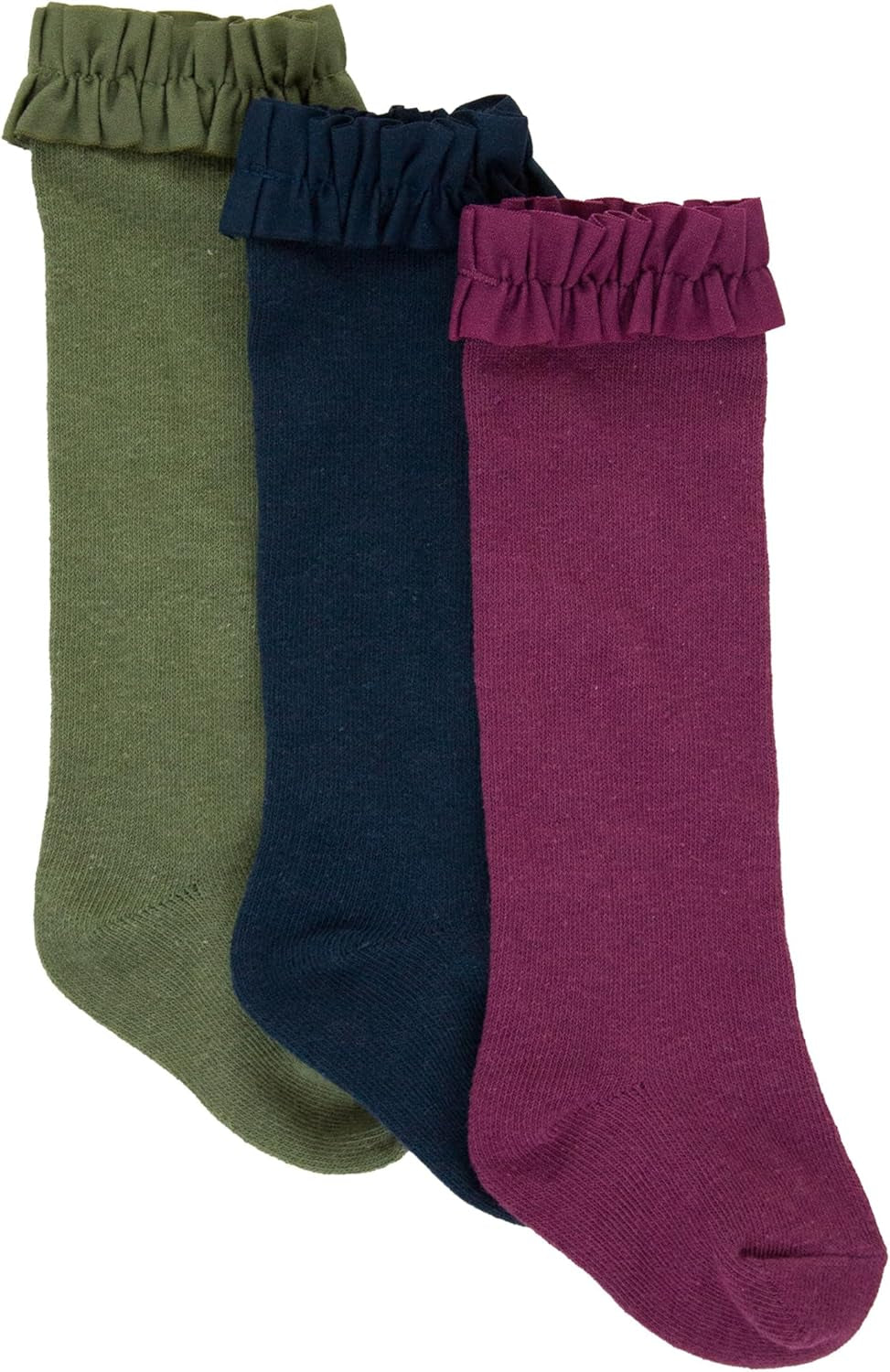 Rufflebutts® Girls 3-Pack Knee High Socks with Ruffles