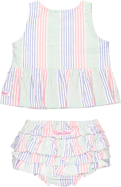 Rufflebutts Baby/Toddler Girls Swing Top & Bloomer Coordinated Set