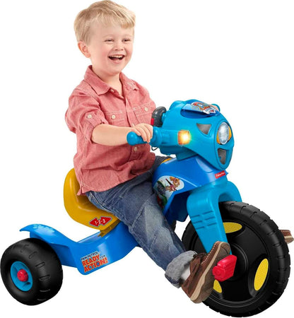 Fisher-Price Toddler Tricycle DC Super Friends Batman Lights & Sounds Trike, Toy Bike with Storage for Outdoor Play Kids Ages 2+ Years